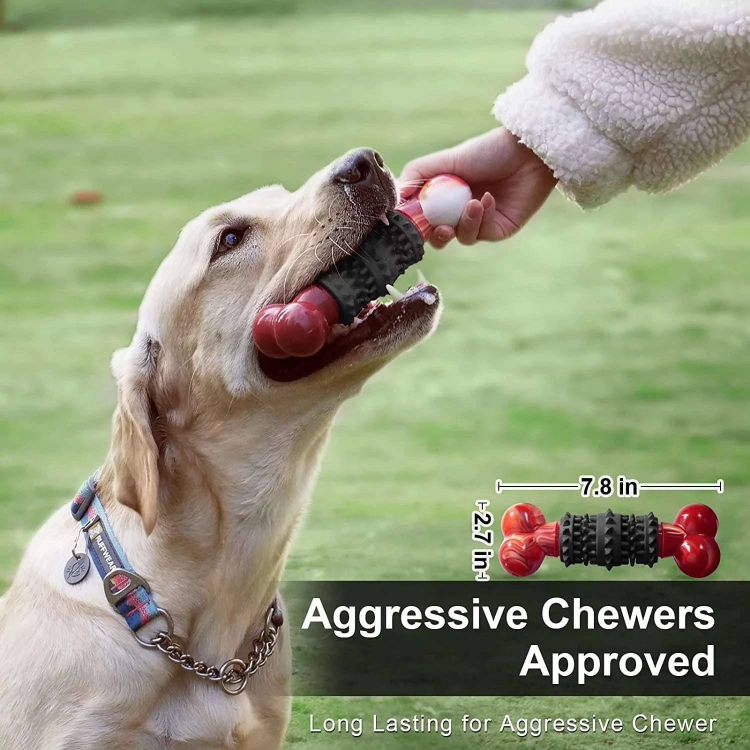 Dog Toys for Aggressive Chewers Bone Dog Toy Interactive Dog Toys for Large Dog Chew Toys for Aggressive Chewers,Dinosam Indestructible Dog Toy for Medium Large Dogs